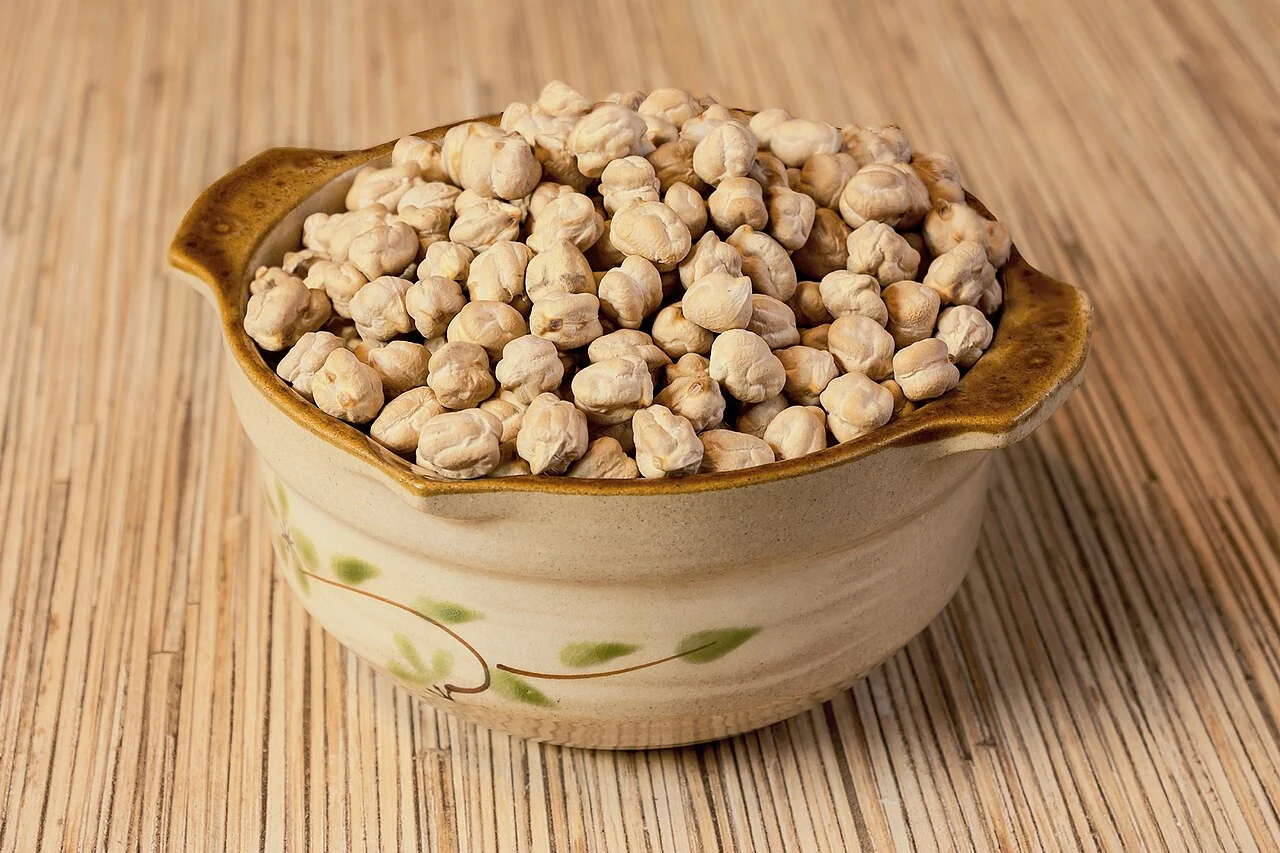 Chickpeas photographed today to illustrate pulses discussed in Byzantine food history.