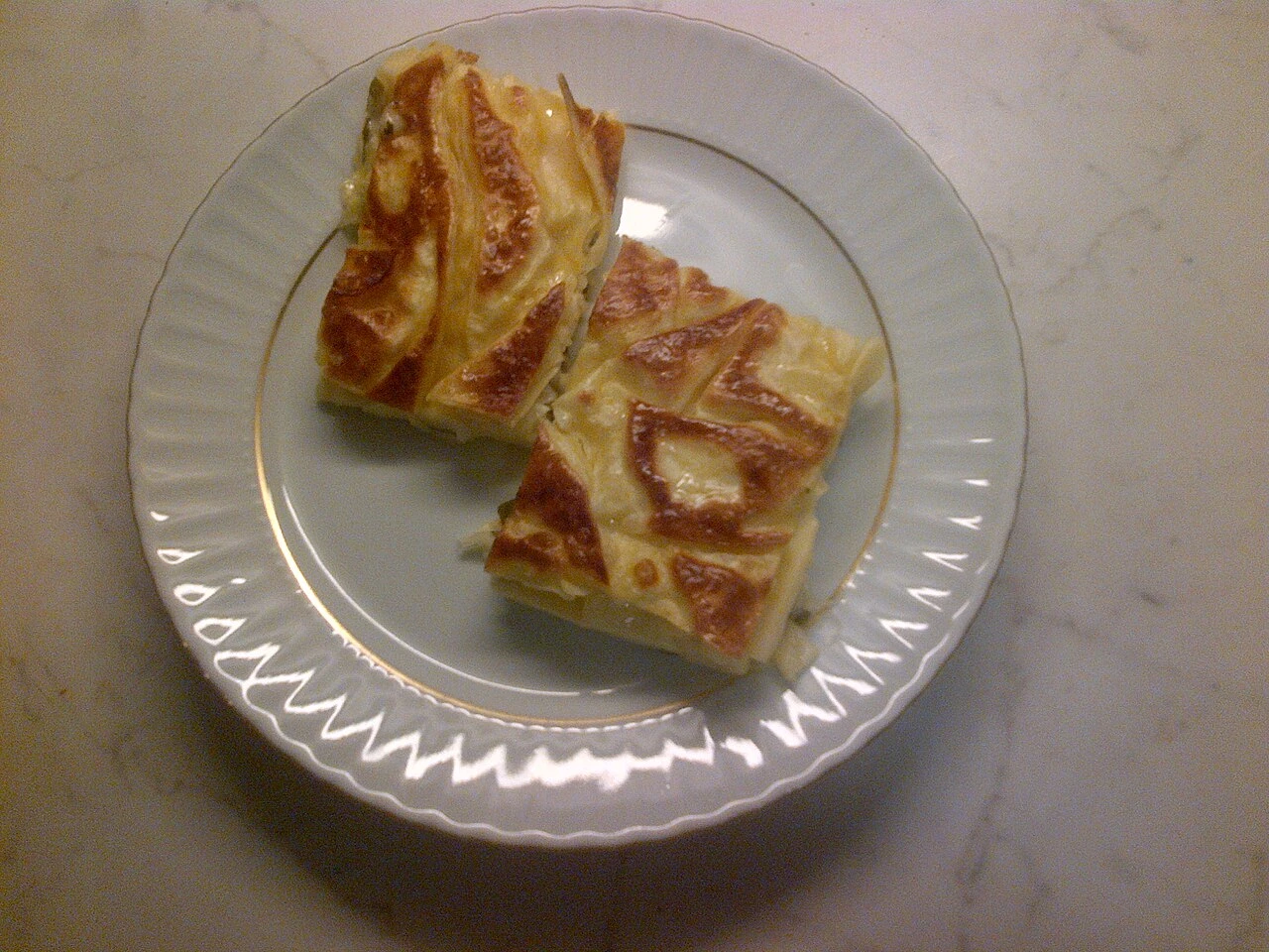 Börek; günümüzdeki sunumuyla.