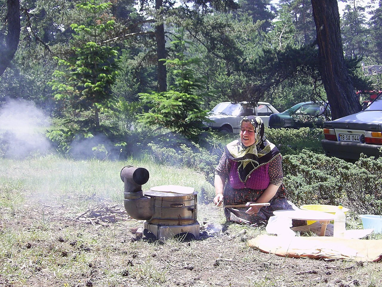 Making yufka, a culinary skill practised today.